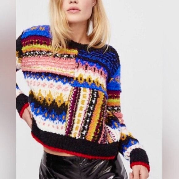 🎨 Free People Alpaca Knit Sweater • XS (also fits S) - Picture 1 of 9